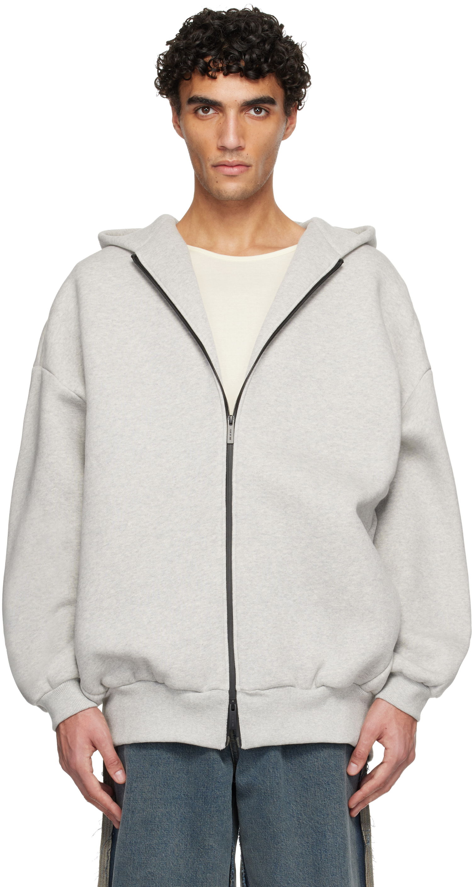 Суитчър Fear of God Fear of God Athletics Zip Up Hoodie Сиво | FG25FW12-120FLC-054, 0
