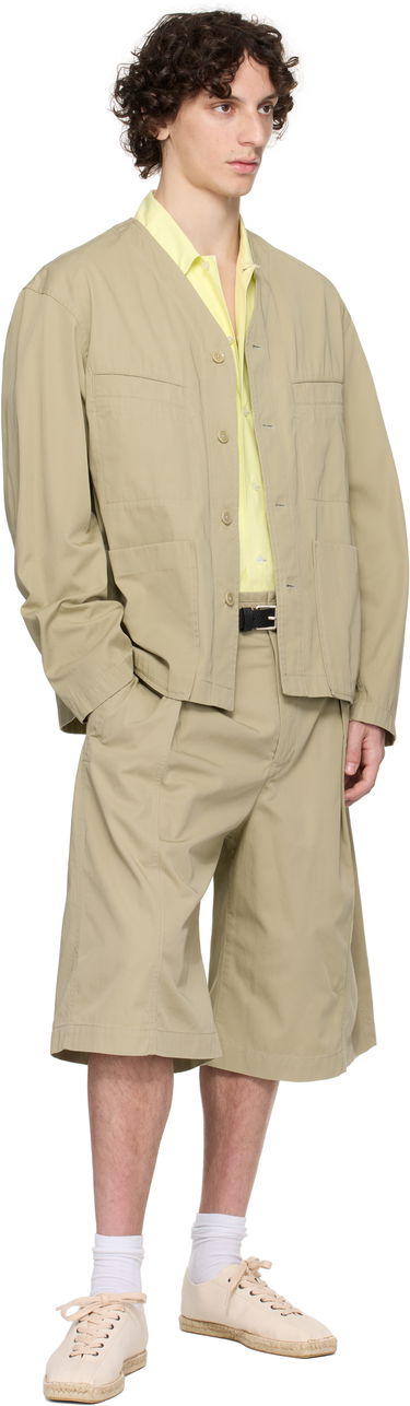 Риза LEMAIRE Lemaire Collarless Overshirt Бежово | OV1011 LF1352, 3