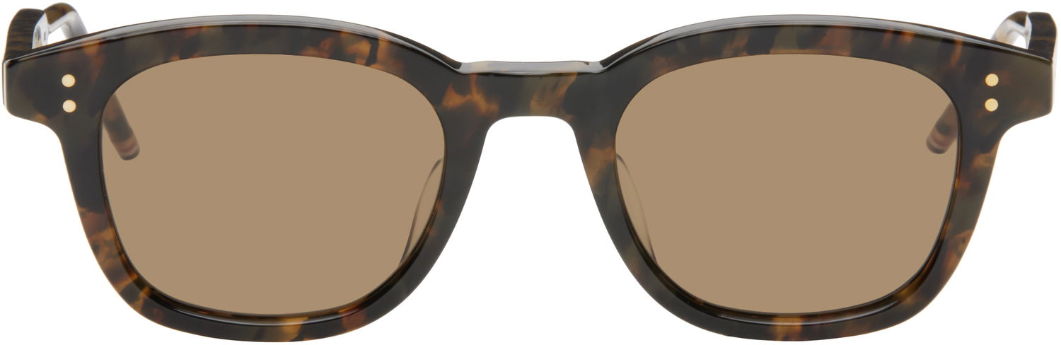 Слънчеви очила Thom Browne Tortoise Acetate Rectangular Sunglasses Кафяво | UES921A-G0002, 0