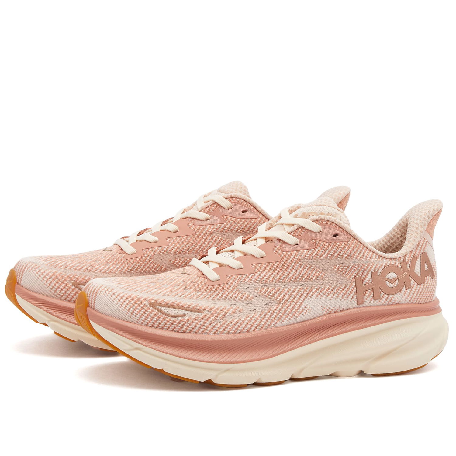 Кецове и обувки Hoka One One Women's Clifton 9 Sneakers in Sandstone/Cream, Size UK 3.5 | END. Clothing Бежово | 1127896-SNC, 0