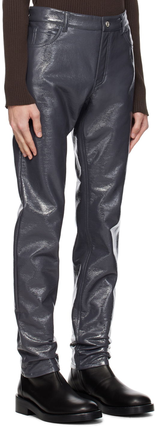 Дънки Courrèges Crinkled Slim-Fit Trousers Сиво | 123CPA022VY0014, 1