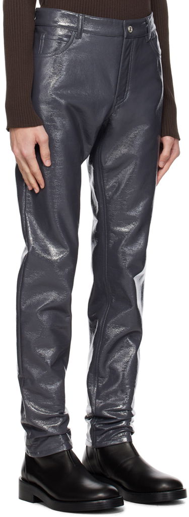 Дънки Courrèges Crinkled Slim-Fit Trousers Сиво | 123CPA022VY0014, 1