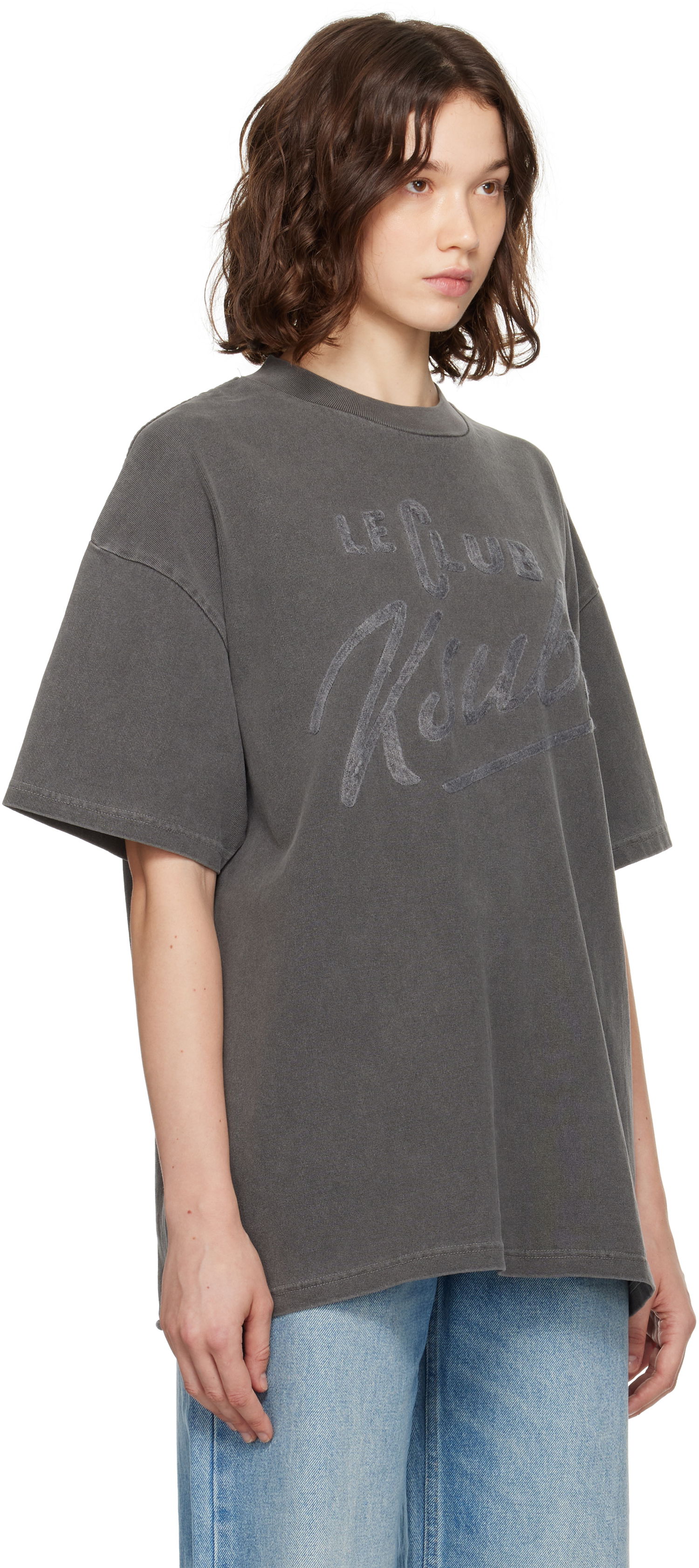 Тениска Ksubi Ksubi 'Le Club' Boyfriend T-Shirt Сиво | WPF25TE005, 1