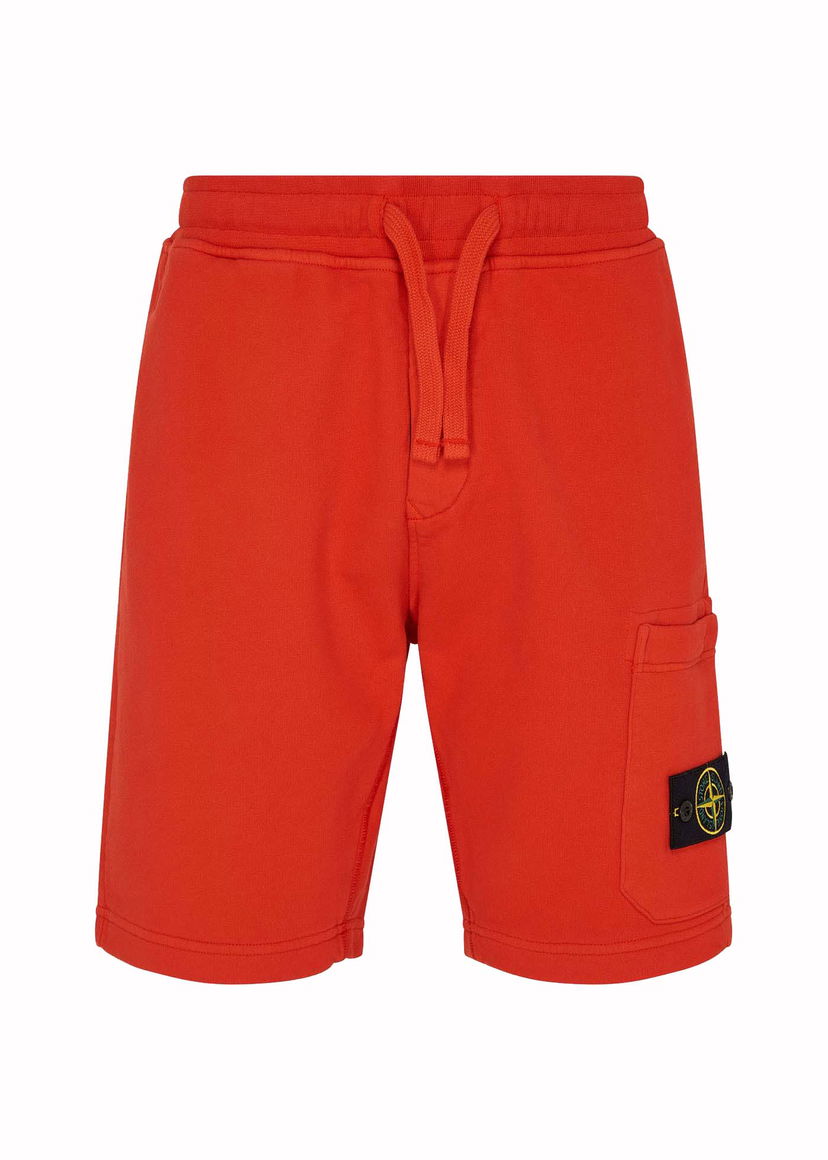 Къси панталони Stone Island Fleece Logo Shorts Червено | 791562520 V0037