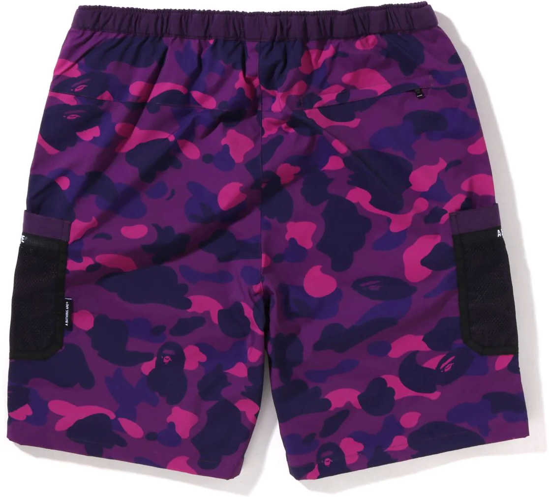 Къси панталони BAPE Color Camo Mesh Pocket Shorts Лилаво | 001SI301007M, 1