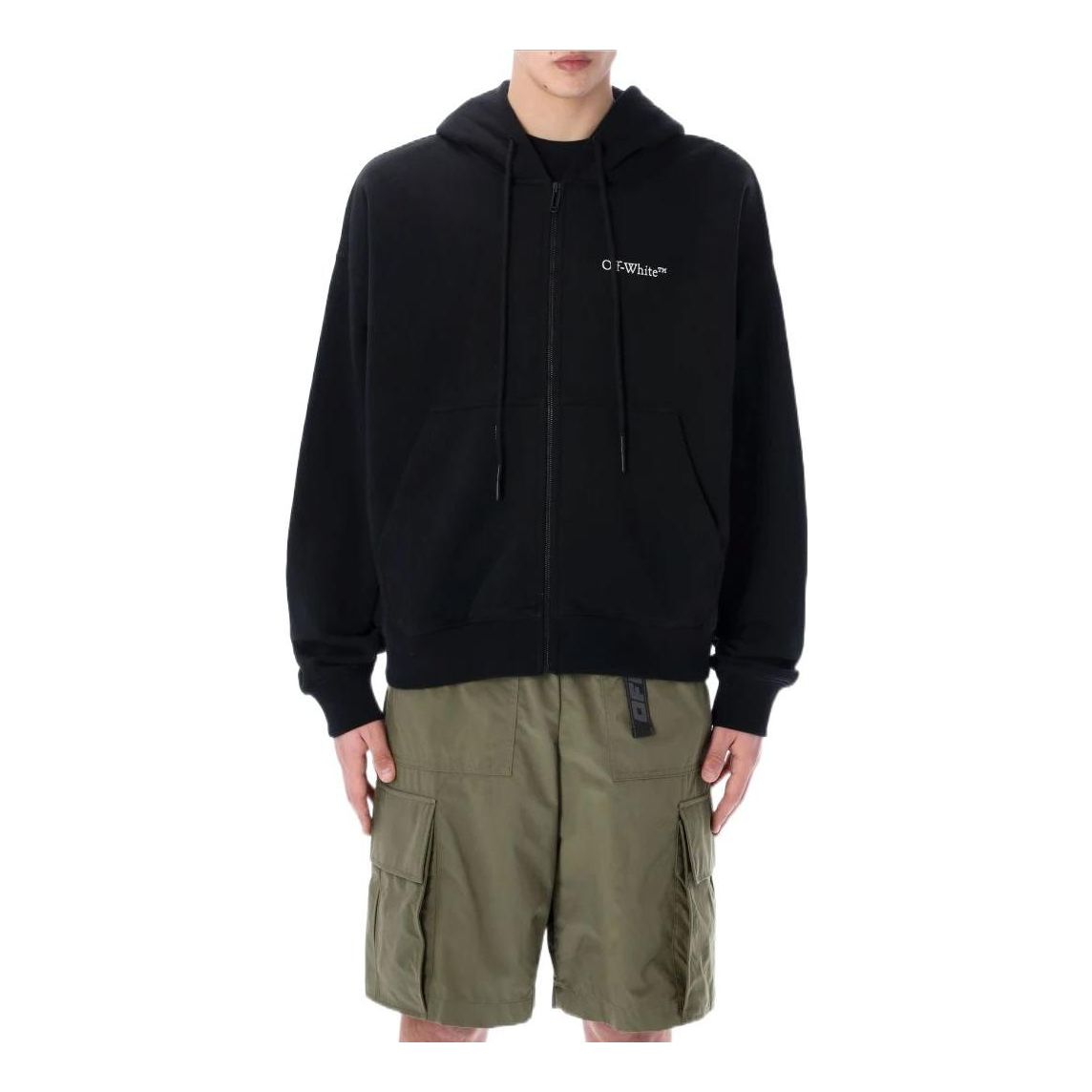 Суитчър Off-White Cotton Hoodie Черно | OMBE015S22FLE0011001, 0