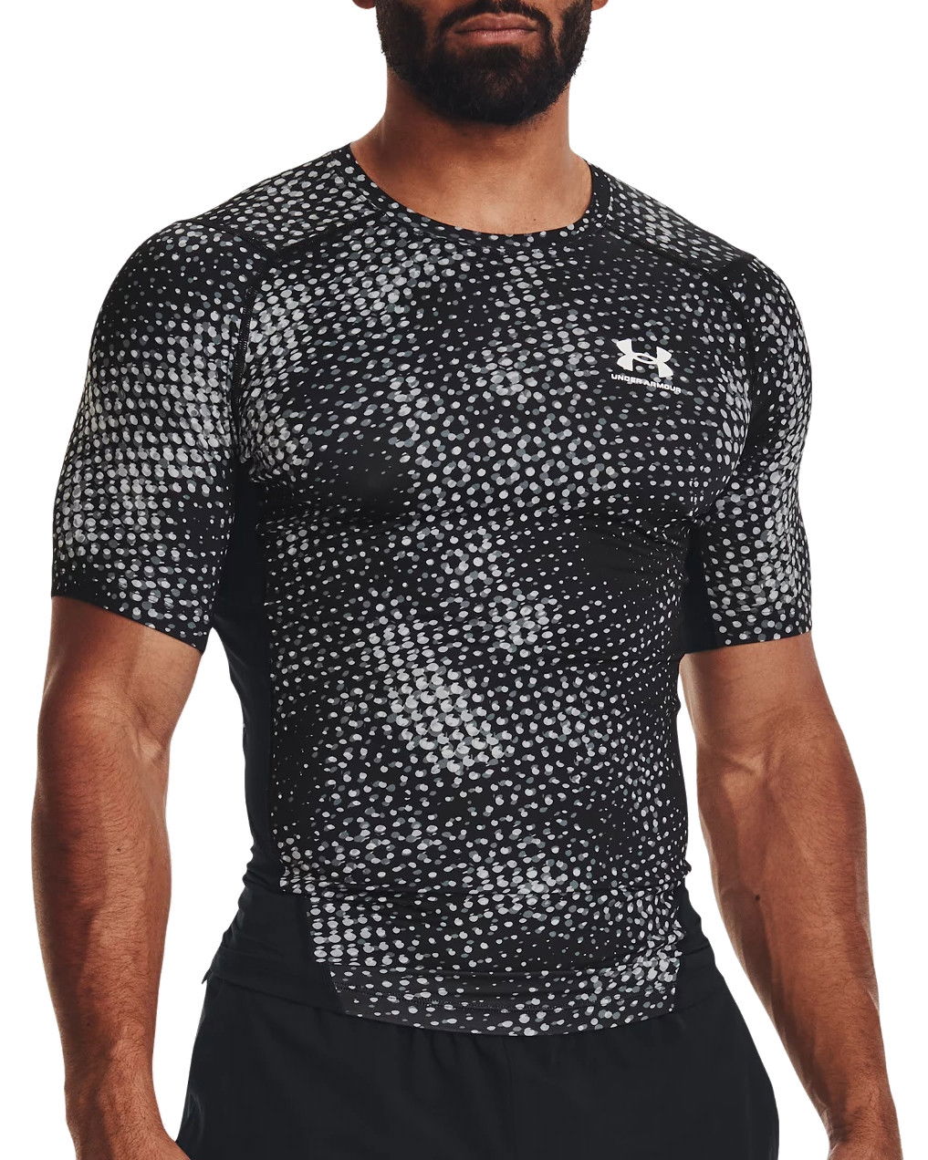 Тениска Under Armour HG Armour Printed Compression T-Shirt Черно | 1373819-001, 0