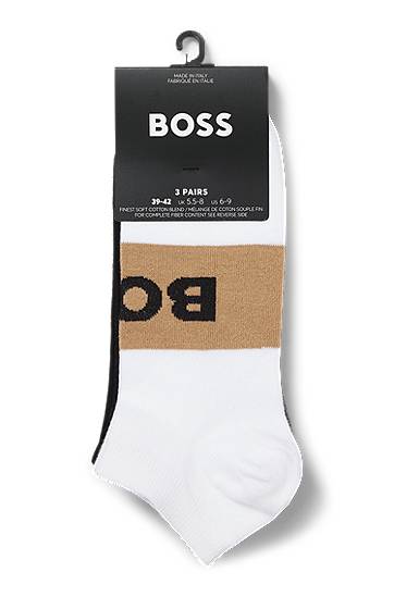 Чорапи BOSS Three-Pack of BOSS Ankle Socks in Cotton Blend Многоцветен | 50543482, 1