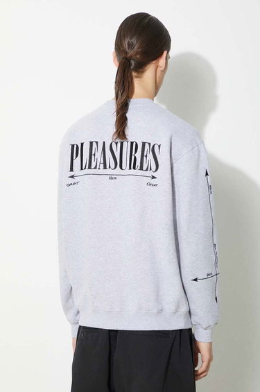 Суитчър Pleasures Intersection Crewneck Sweatshirt Сиво | P23W024.GREY, 1
