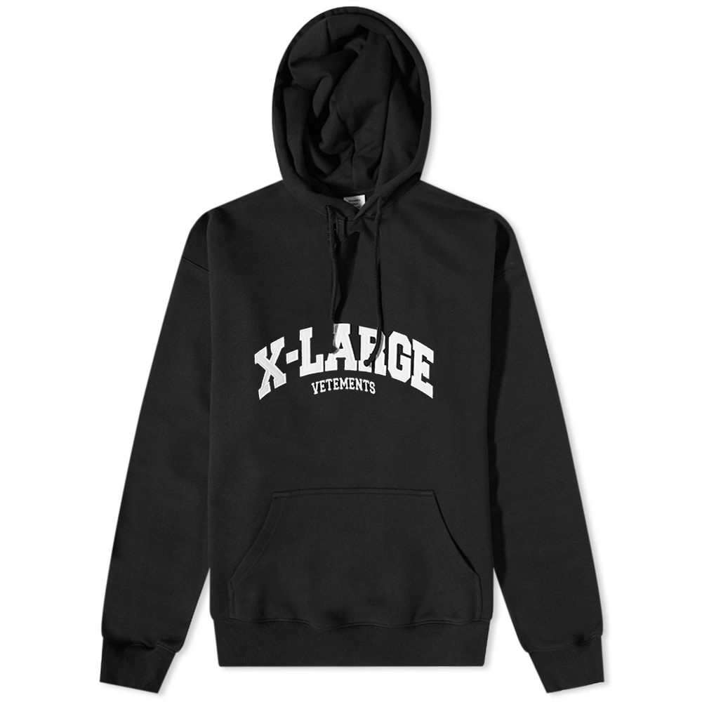 Суитчър VETEMENTS X-Large Logo Popover Hoody Черно | UE63HD660B, 0