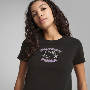 Съкратен топ Puma PUMA X HELLO KITTY AND FRIENDS Women's Cropped T-Shirt Черно | 631613_01, 4