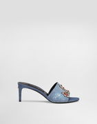 Dolce & Gabbana Denim Mules with Embellishments