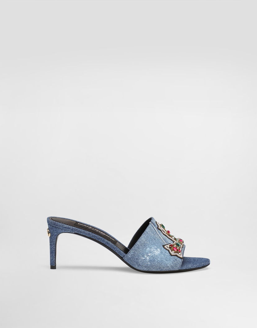 Аксесоари Dolce & Gabbana Dolce & Gabbana Denim Mules with Embellishments Синьо | CR1893AN6248C609