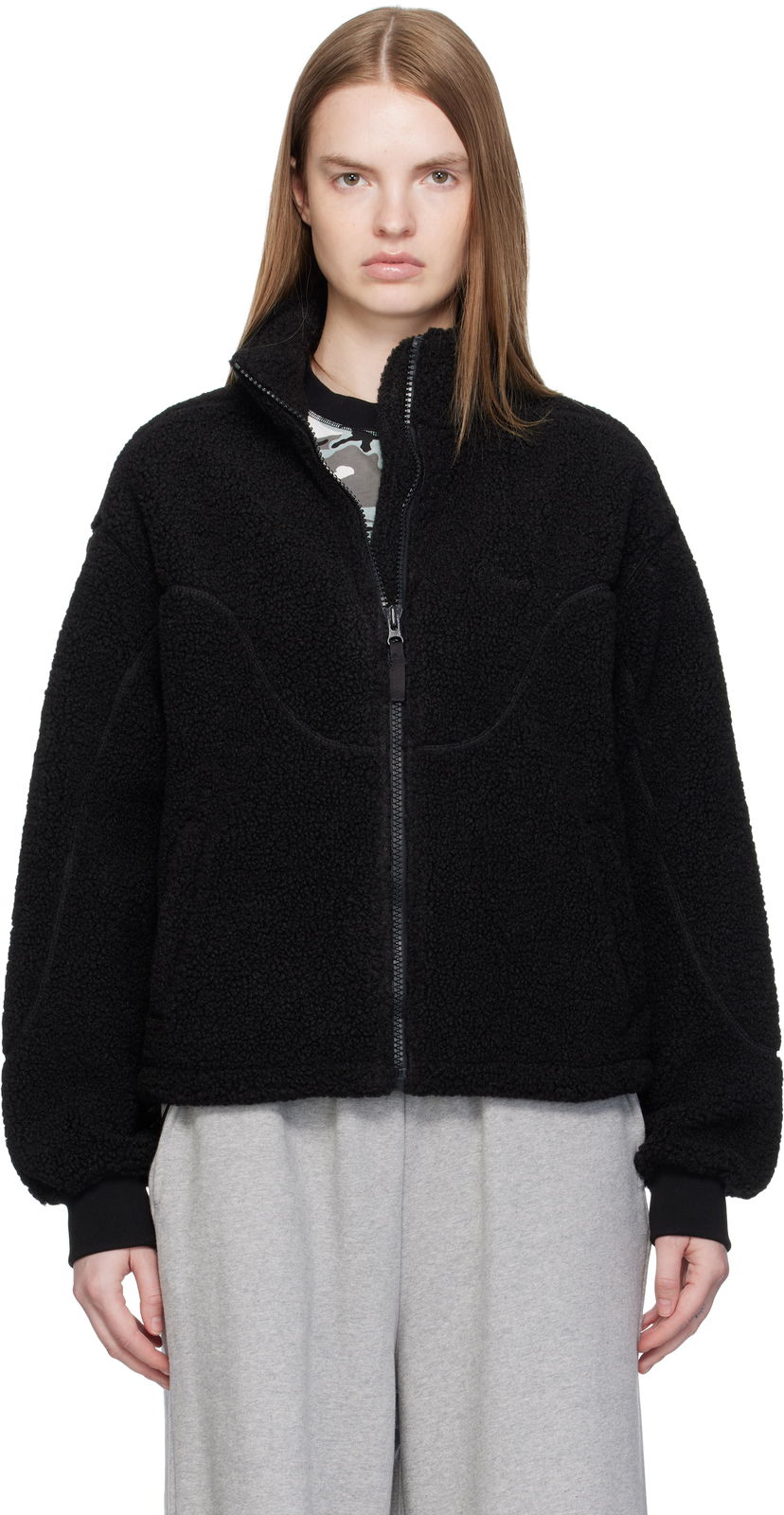 Яке Dime Dime Polar Fleece Sherpa Zip Jacket Черно | DIMEFA258BLK