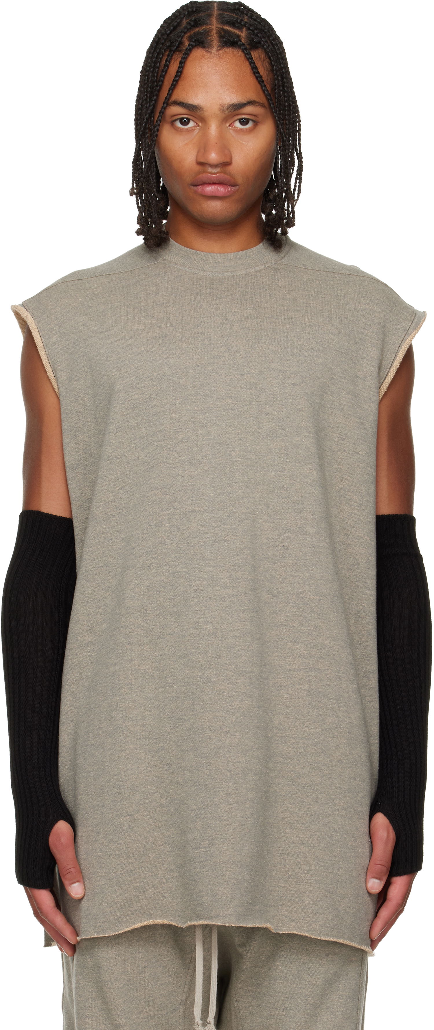 Тениска Rick Owens Rick Owens DRKSHDW Concordians Sleeveless Tarp T-shirt Сиво | DU02E7158 FGM, 0