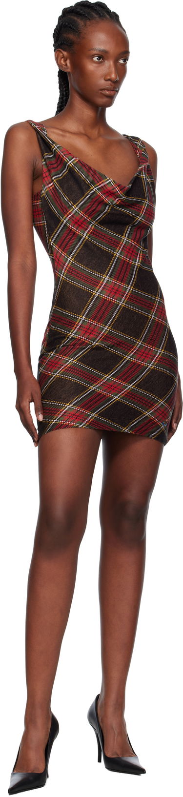Pокля Vivienne Westwood Vivienne Westwood Anna Plaid Pencil Minidress Многоцветен | 1601004T-J009T-, 3