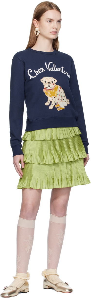 Суитчър Valentino Valentino 'Le Chien De La Maison' Appliqué Sweatshirt Тъмно синьо | 7B3MF24Z9L8, 3