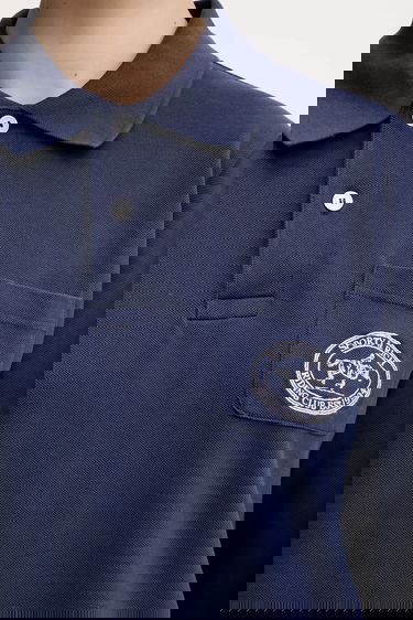 Поло тениска Sporty & Rich Sporty & Rich Riding Club Longsleeve Pique Polo Тъмно синьо | TO086612244BL106, 3