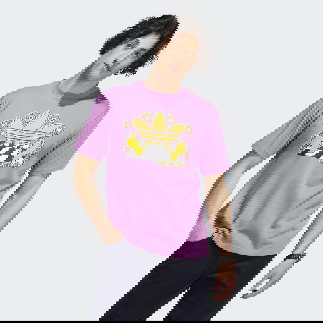 Тениска adidas Originals Cartoon Trefoil T-shirt Розово | HP1019, 0