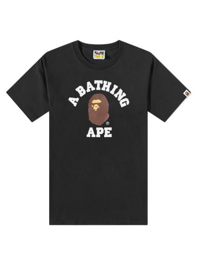 Тениска BAPE Classic College T-Shirt Black Черно | 001TEJ301001M-BLK