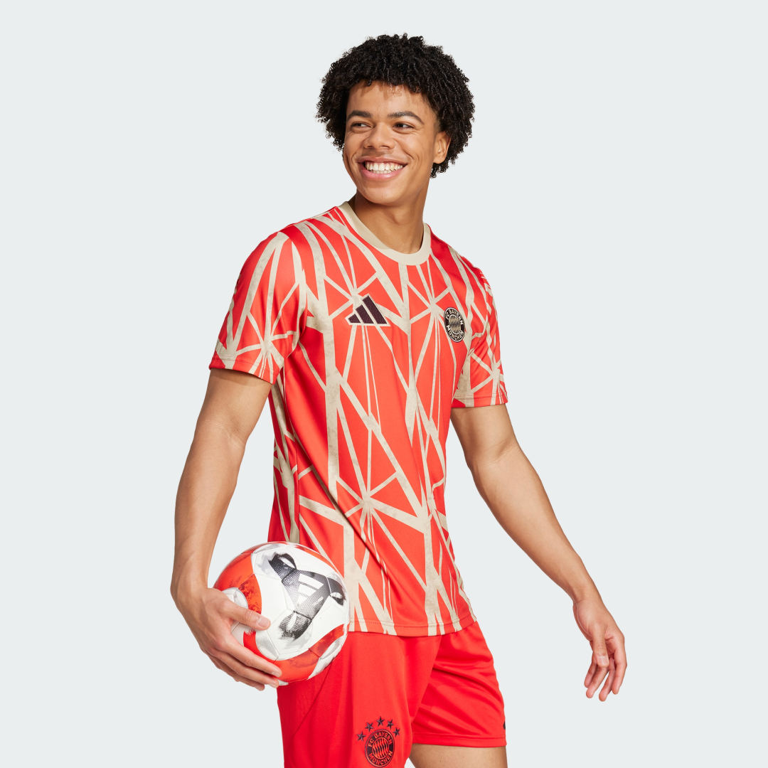 Фланелка adidas Performance FC Bayern Prematch Jersey Червено | JD8335, 1