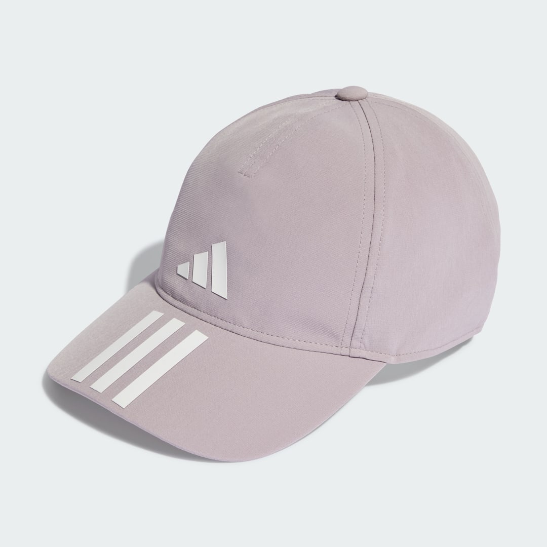 Шапка с козирка adidas Performance 3-Stripes AEROREADY Running Training Baseball Лилаво | IP2768, 1