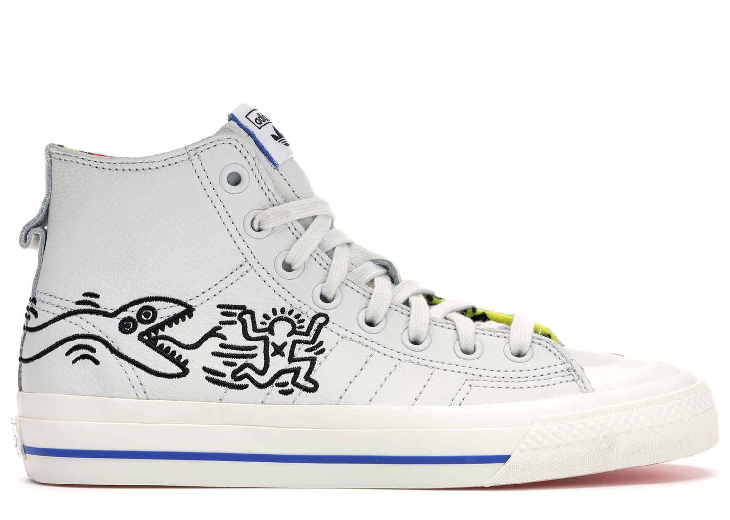 Кецове и обувки adidas Originals Nizza Hi Keith Haring Бяло | EE9297, 0