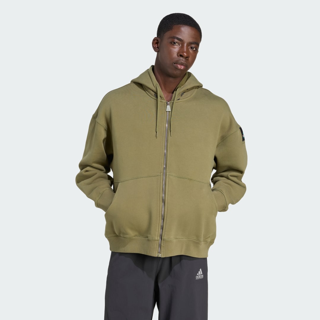 Суитчър adidas Performance EQT Fleece Full-Zip Hoodie Зелено | JX1572, 0