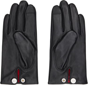Ръкавици BOSS Leather Gloves with Press Stud Черно | 50526909, 2