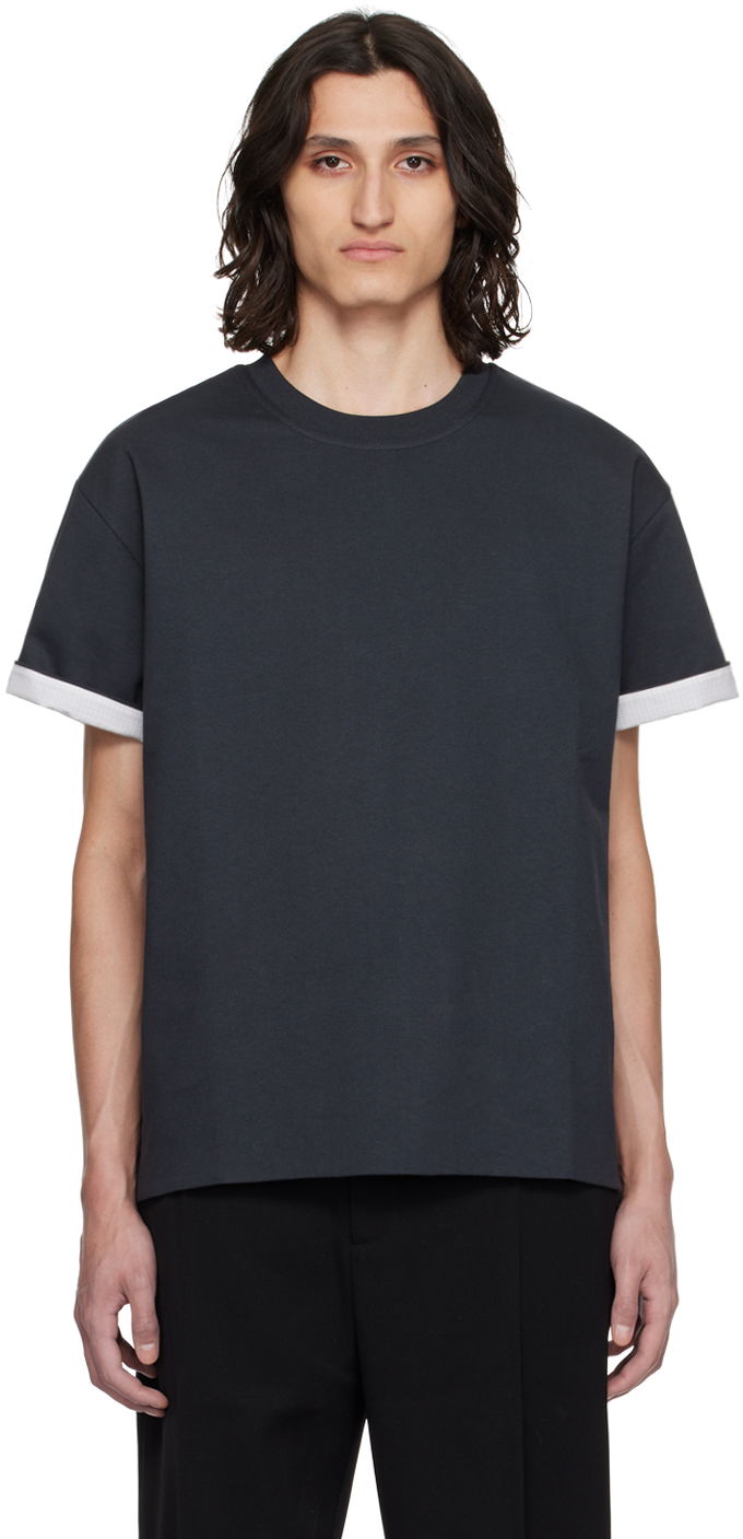 Тениска Bottega Veneta Double Layer T-Shirt Сиво | 754683V41U0