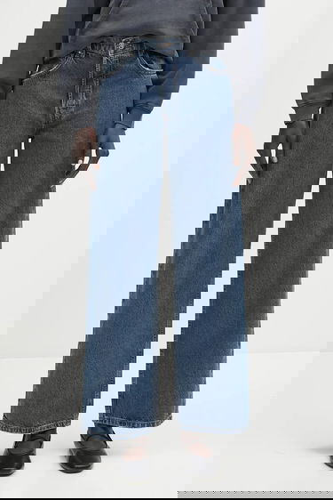 Дънки Anine Bing Manon High-Waist Wide-Leg Jeans Синьо | A.06.10617, 0