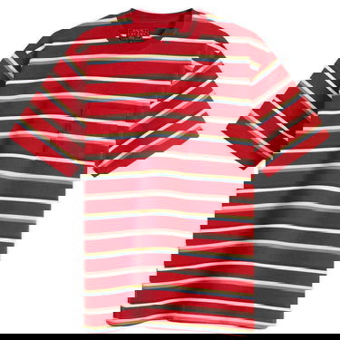 Тениска BEAMS Beams Plus Multi Stripe Pocket T-Shirt, Size Large Червено | 3804-0085-048-35, 1