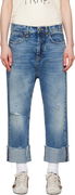R13 Tailored Drop Cropped Jeans