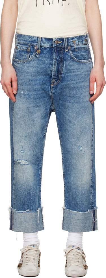 Дънки R13 R13 Tailored Drop Cropped Jeans Синьо | R13W6452-D283C, 0