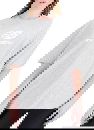 Тениска New Balance Essentials Stacked Logo Сиво | wt31519-ag, 0