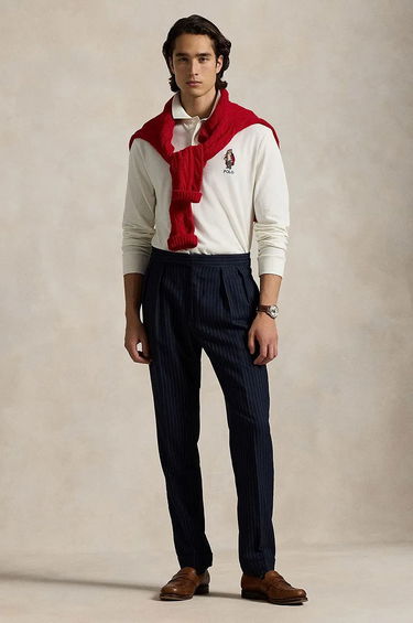 Поло тениска Polo by Ralph Lauren Long Sleeve Polo Shirt Бяло | 710951641001, 4