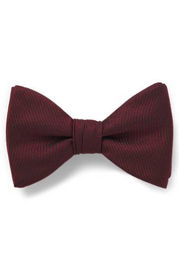 Аксесоари BOSS Pre-tied Silk Blend Ribbed Bow Tie Бургунди | 50520667