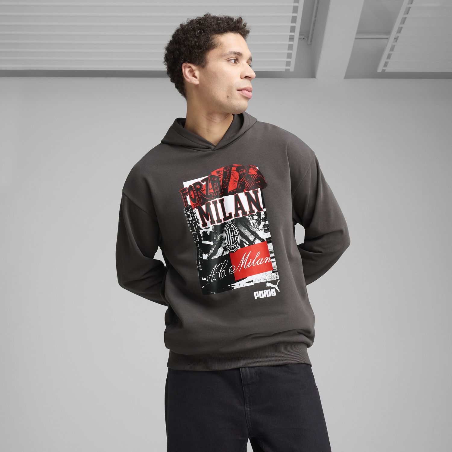 Суитчър Puma AC Milan ftblNRGY+ Hoodie Сиво | 779334_11, 0
