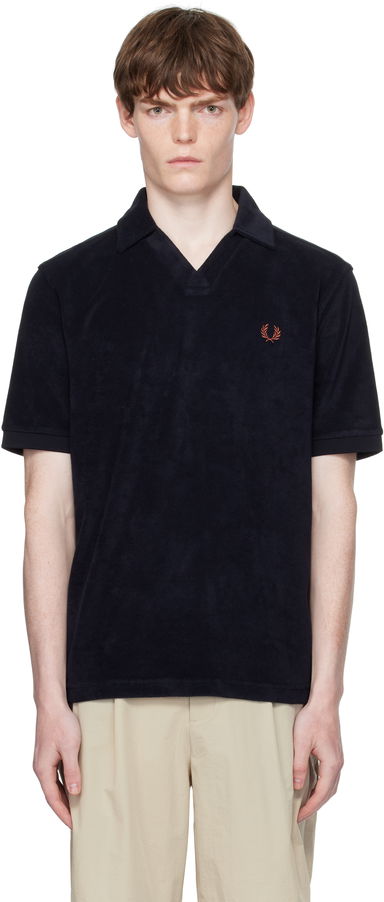 Fred Perry Open Collar Towelling Polo, 0