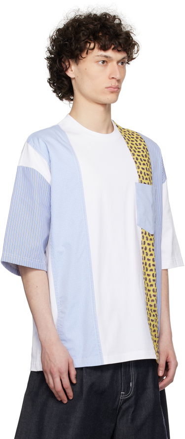 Тениска Comme des Garçons Comme des Garçons Homme Multi-Fabric T-Shirt Бяло | HO-T010-051, 1