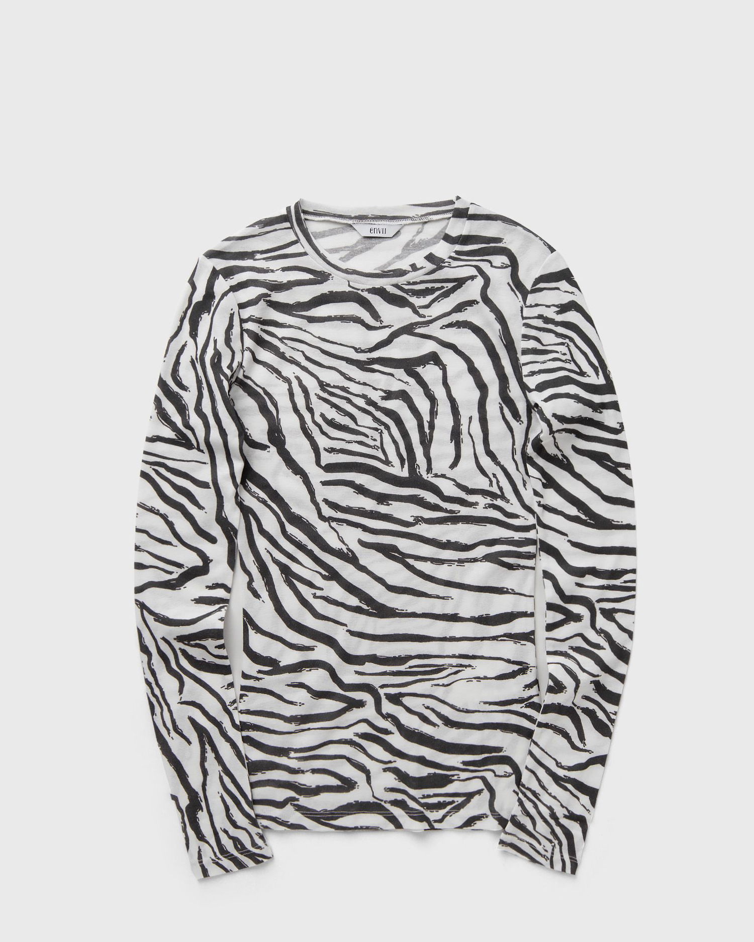 Тениска envii Long Sleeve Zebra Print T-Shirt Бяло | E23200045-CLR002104, 0