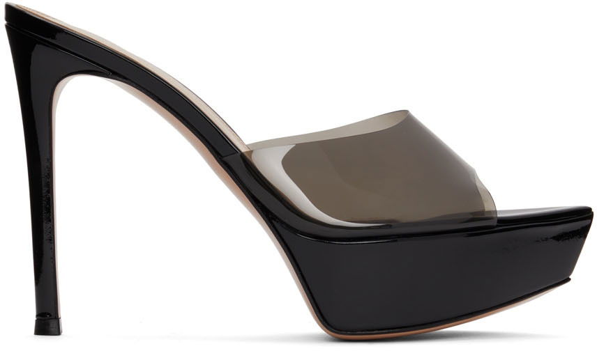 Кецове и обувки Gianvito Rossi Gianvito Rossi Betty Heeled Platform Sandals Черно | G17240-85RIC-GSV, 0