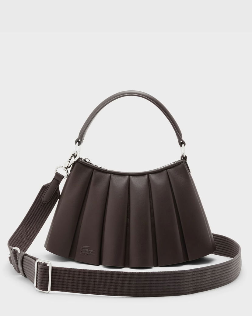 Чанта през рамо Lacoste Lenglen Pleated Shoulder Bag Кафяво | NU5011DP-R29