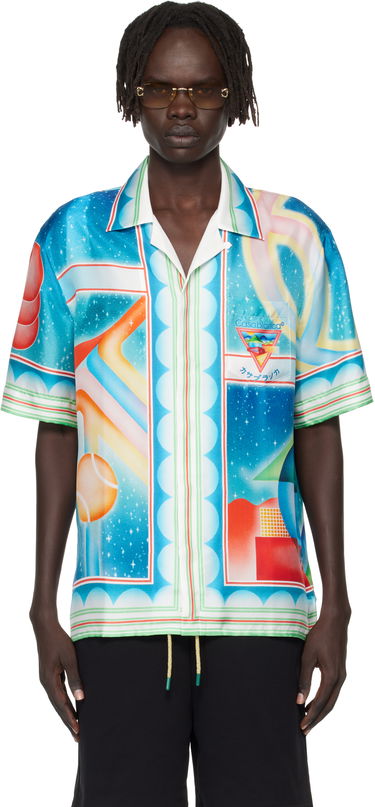 Риза Casablanca Casablanca Galaxy Court Silk Shirt Многоцветен | MPF25-SH-003-01, 0