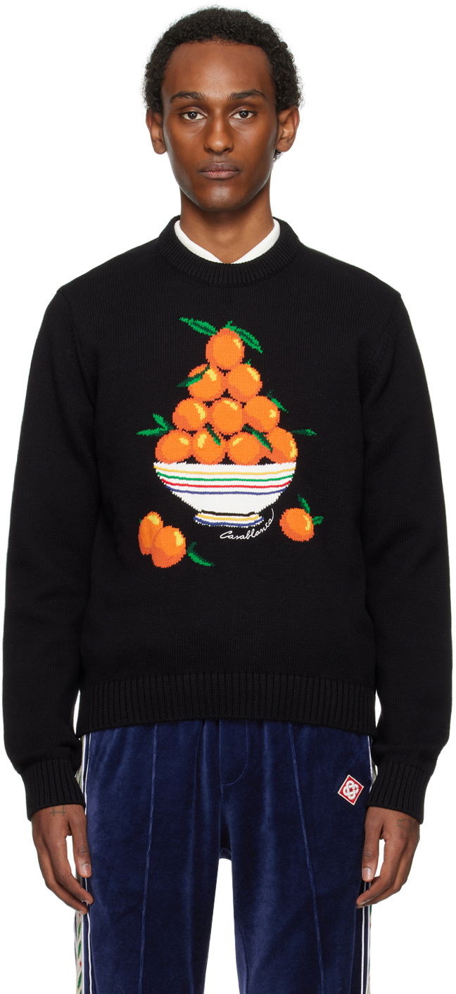 Пуловер Casablanca 'Pyramide D'Oranges' Sweater Черно | MPS24-KW-587-01