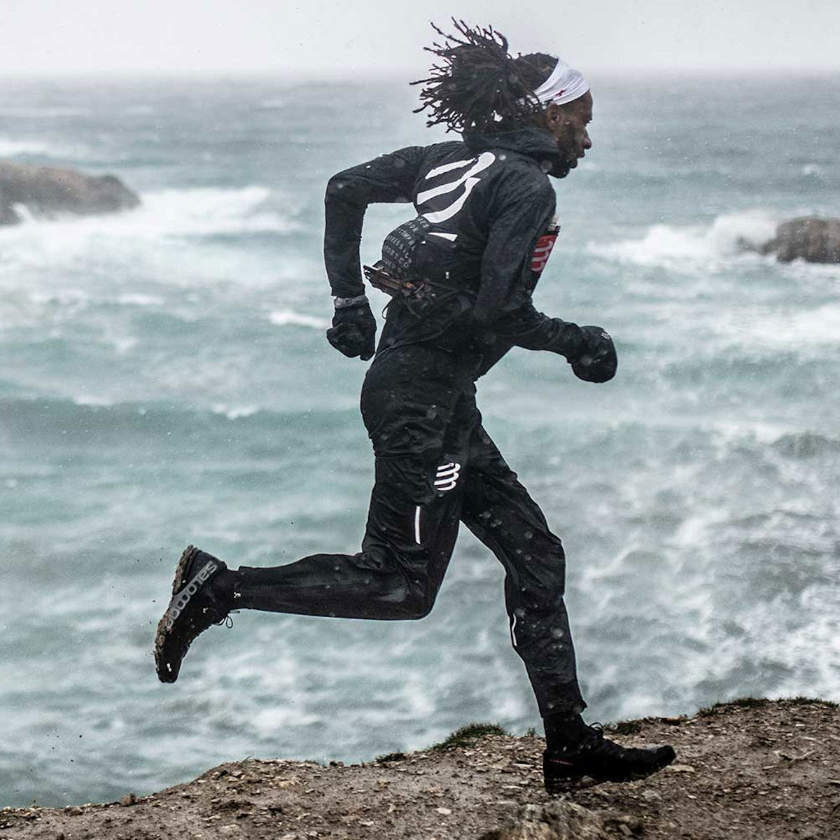 Панталони Compressport Hurricane Waterproof 10/10 Pants Черно | hwp-p-99, 1