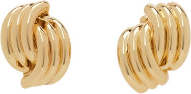 Обеци Anine Bing ANINE BING Crossover Ribbed Earrings Жълто | A-15-10728-GLD1, 0