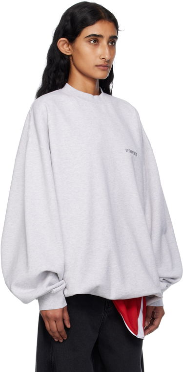 Суитчър VETEMENTS Vetements Logo Oversized Sweatshirt Сиво | UH76CW100G, 1