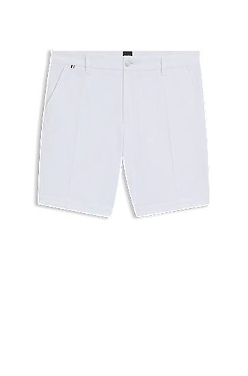 Къси панталони BOSS Slim-Fit Stretch Cotton Shorts Бяло | 50543951, 0
