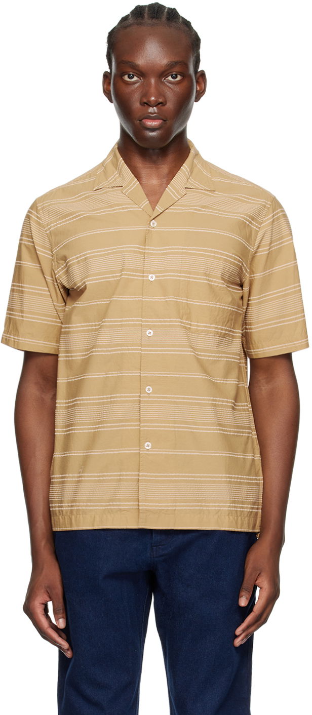 Риза Universal Works Universal Works Minari Striped Shirt Бежово | P3064, 0